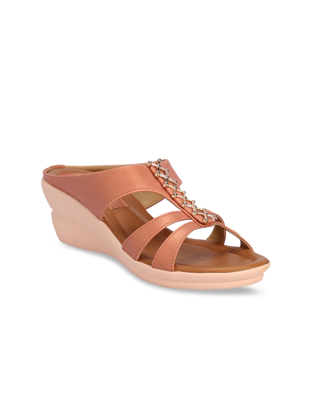 

Khadims Women Pink Embellished Wedges