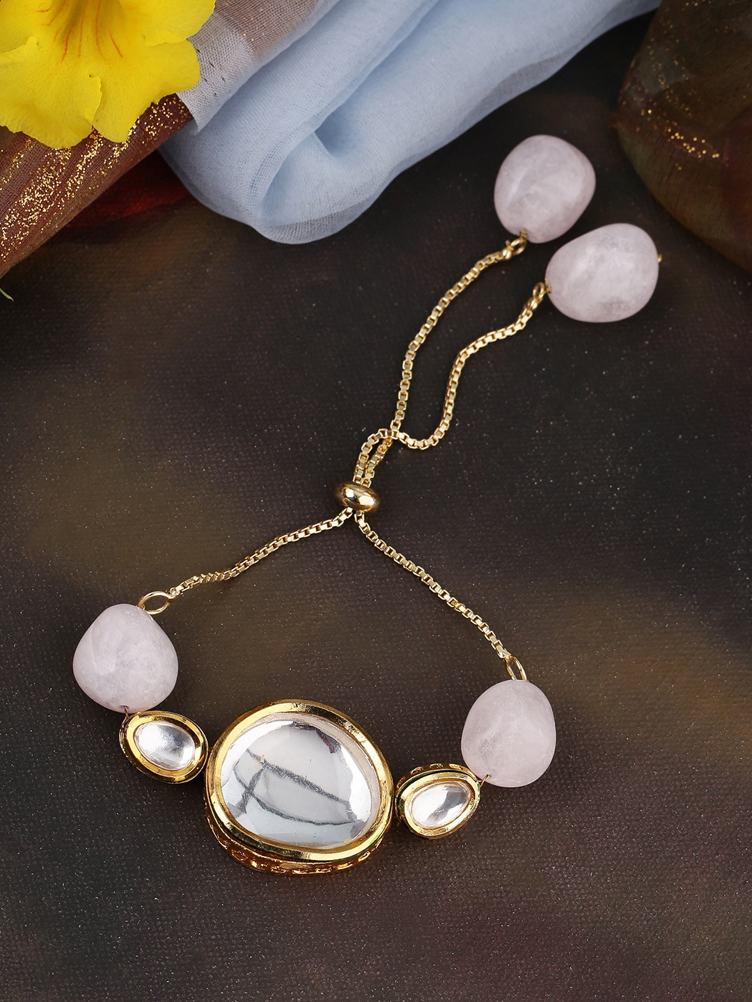 

Shoshaa Pink Gold-Plated Wraparound Bracelet