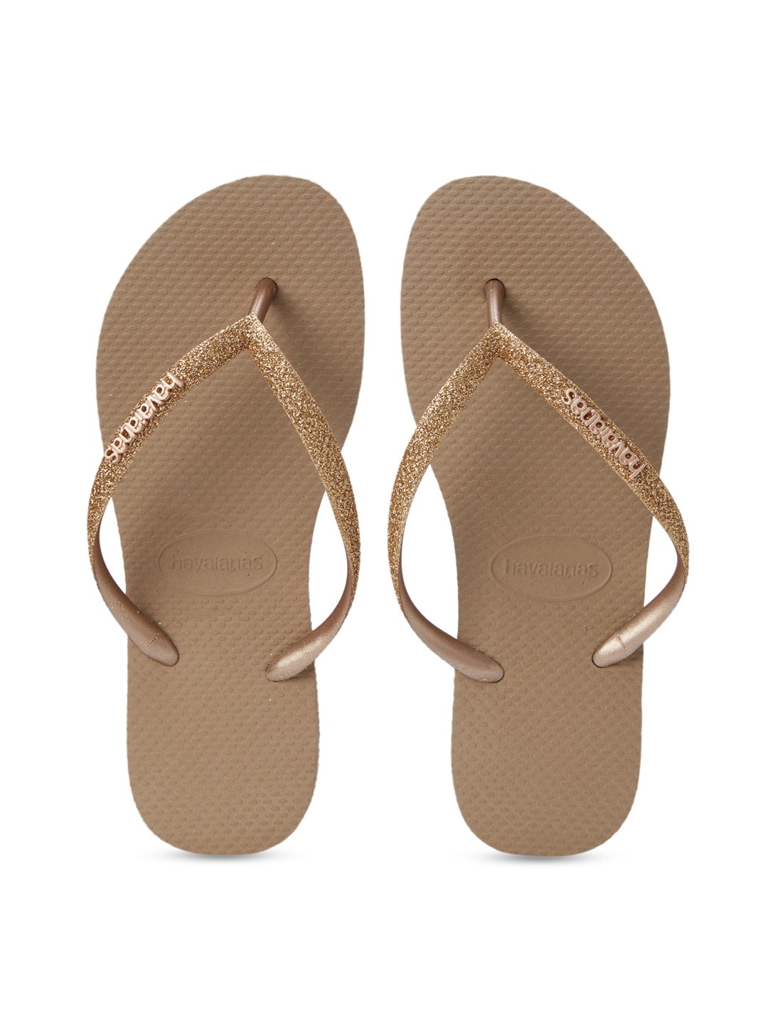 

Havaianas Women Gold Glittery Thong Flip-Flops