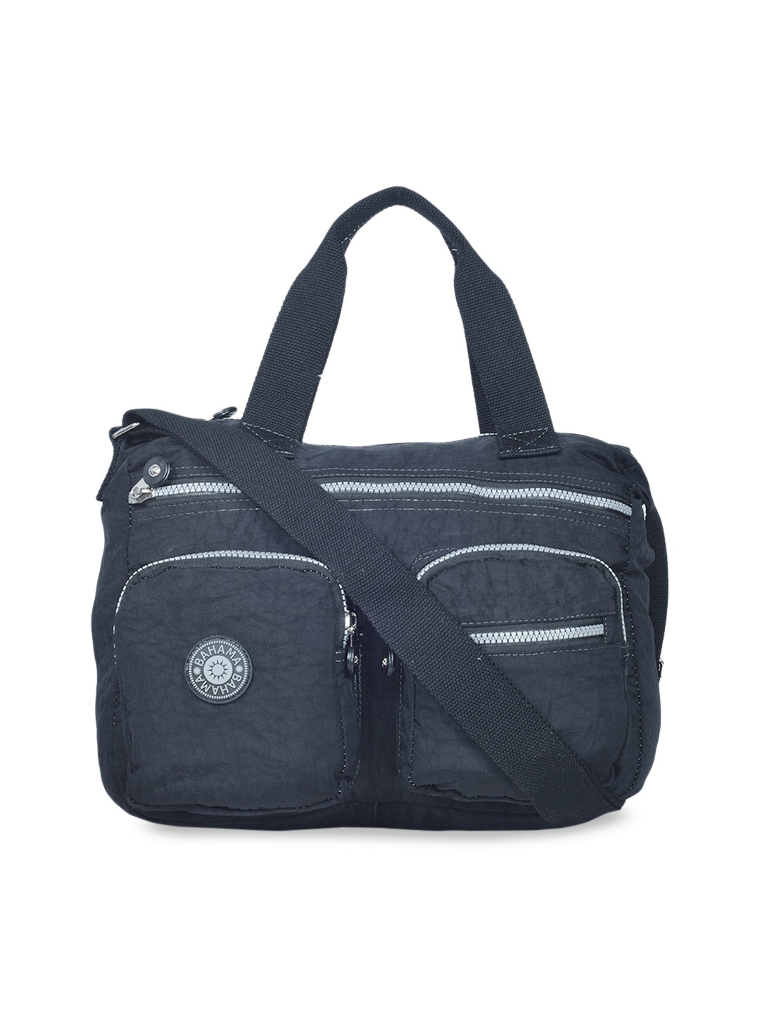 

BAHAMA Crinkle Range Black Solid Messenger Bag