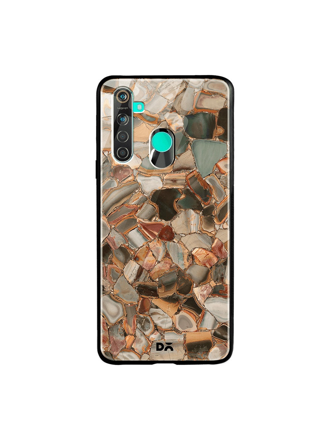 

DailyObjects Brown & Grey Marble Mosaic Oppo Realme 5 Pro Glass Case