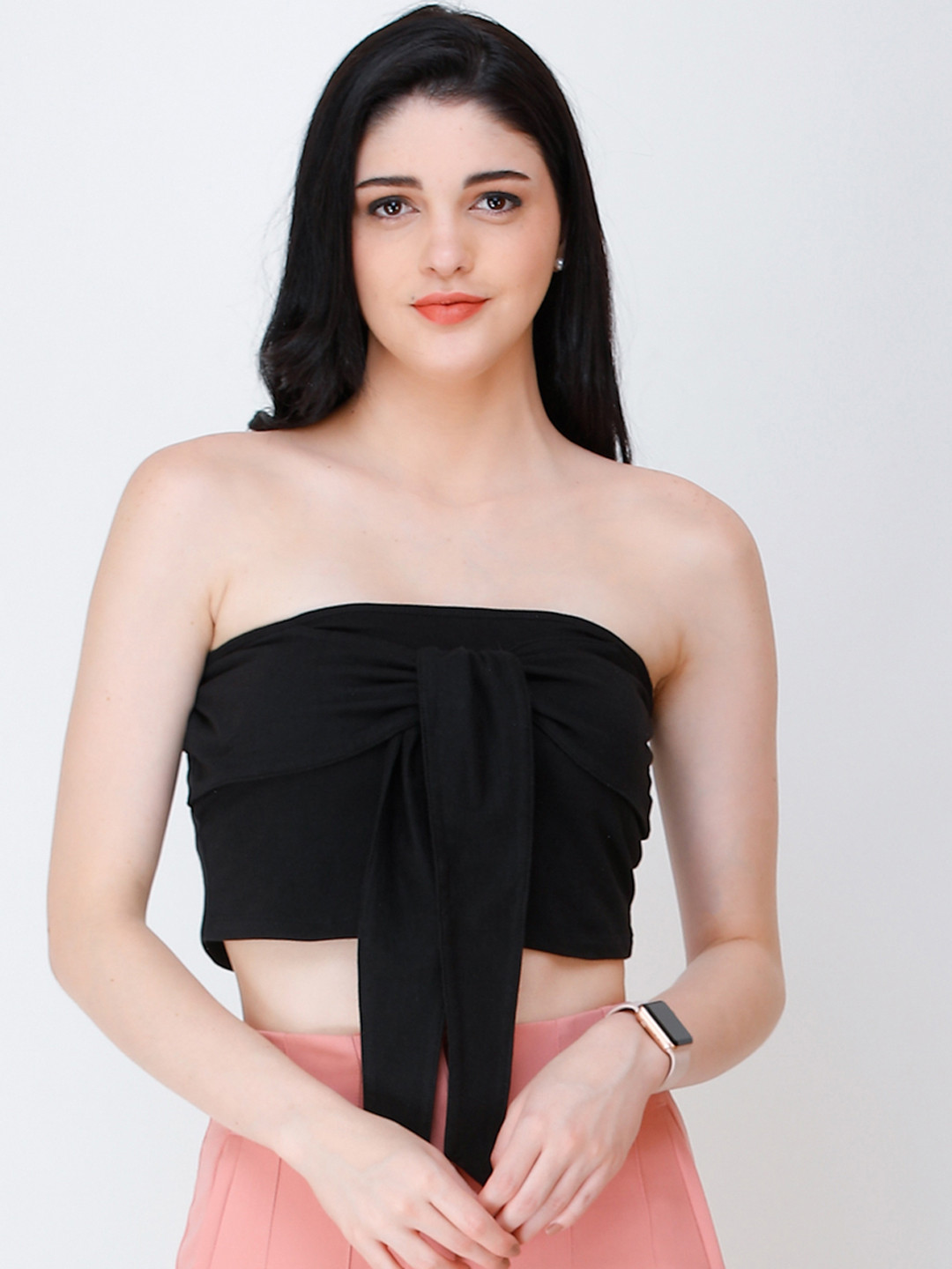 

SCORPIUS Women Black Solid Tube Top