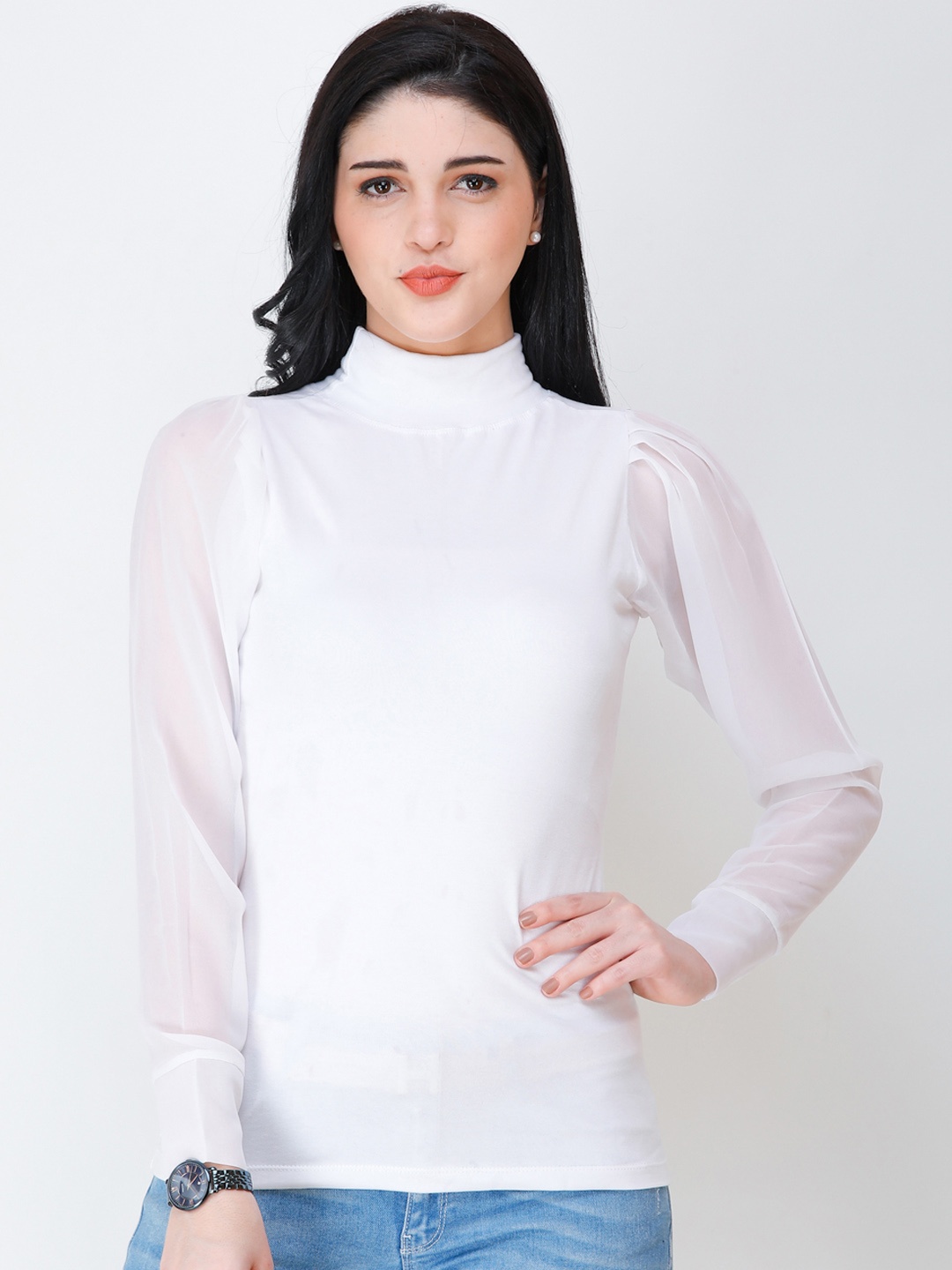 

SCORPIUS Women White Solid Top