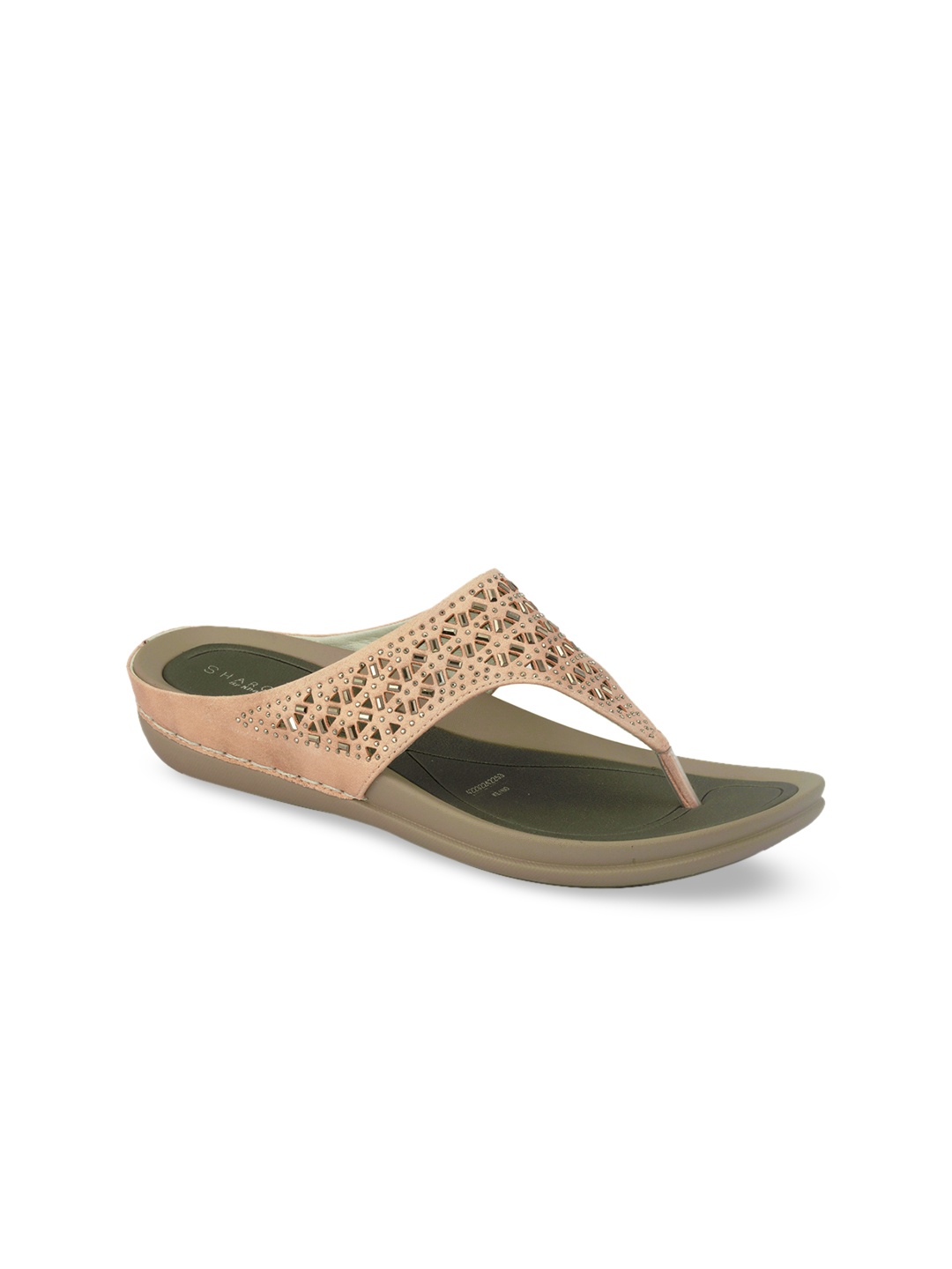 

Khadims Women Peach Embellished Comfort Heels