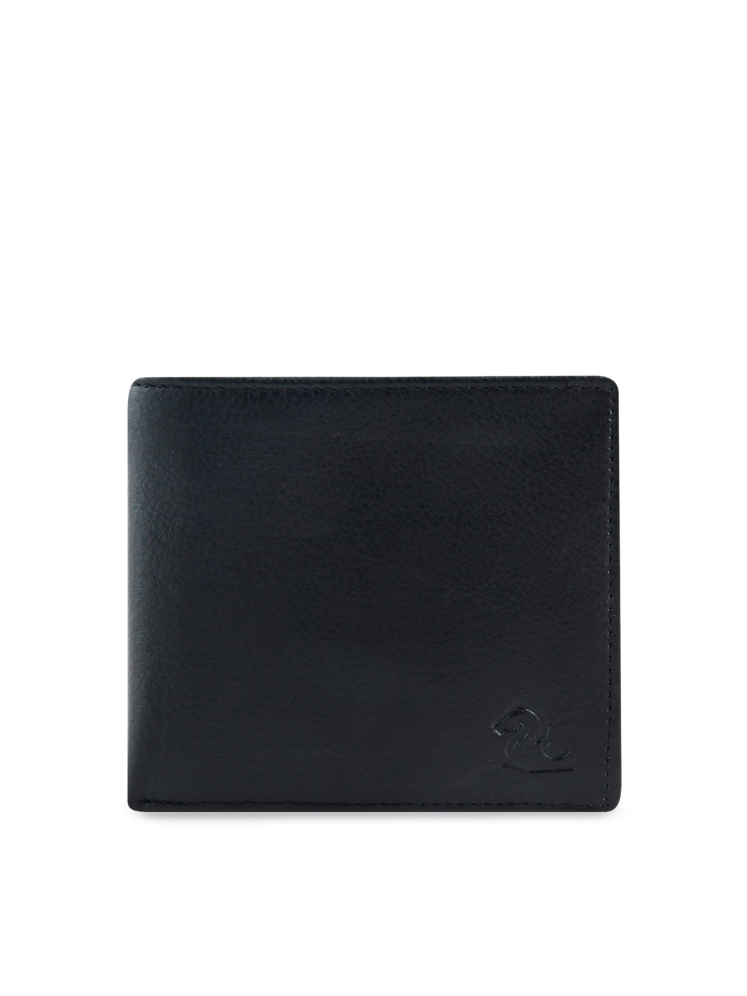 

Kara Men Black Solid Two Fold Leather Wallet