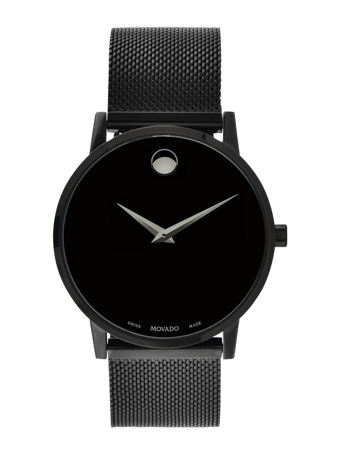 

Movado Museum Classic Men Swiss Qtz Black Round Dial Watch - 0607395