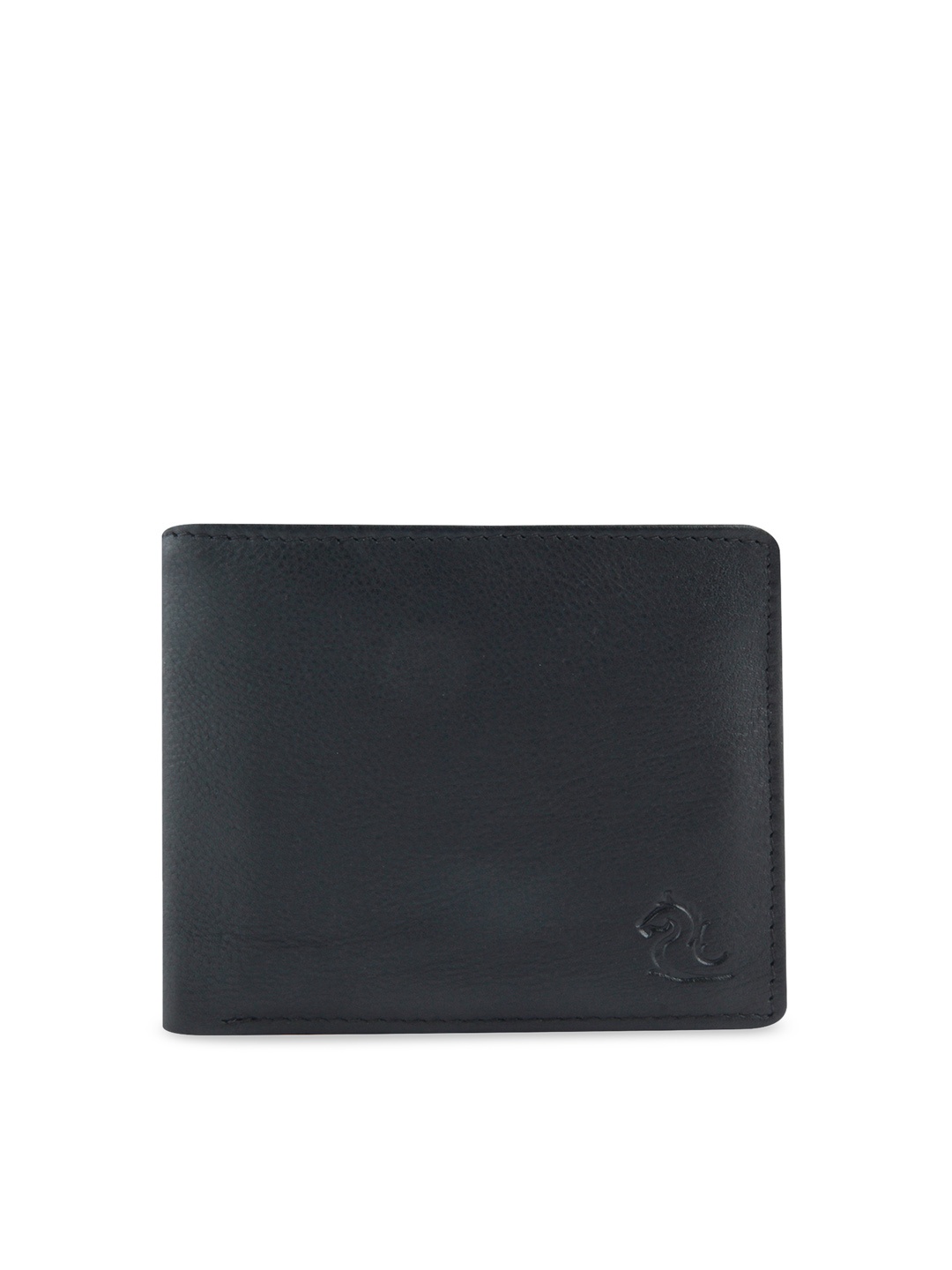 

Kara Men Black Solid Two Fold Leather Wallet