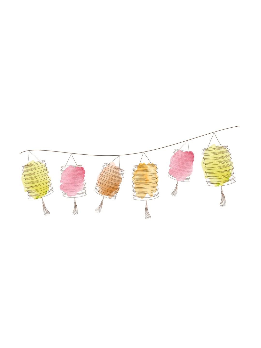 

rawpockets Multicoloured Lights Wall Stickers, Multi