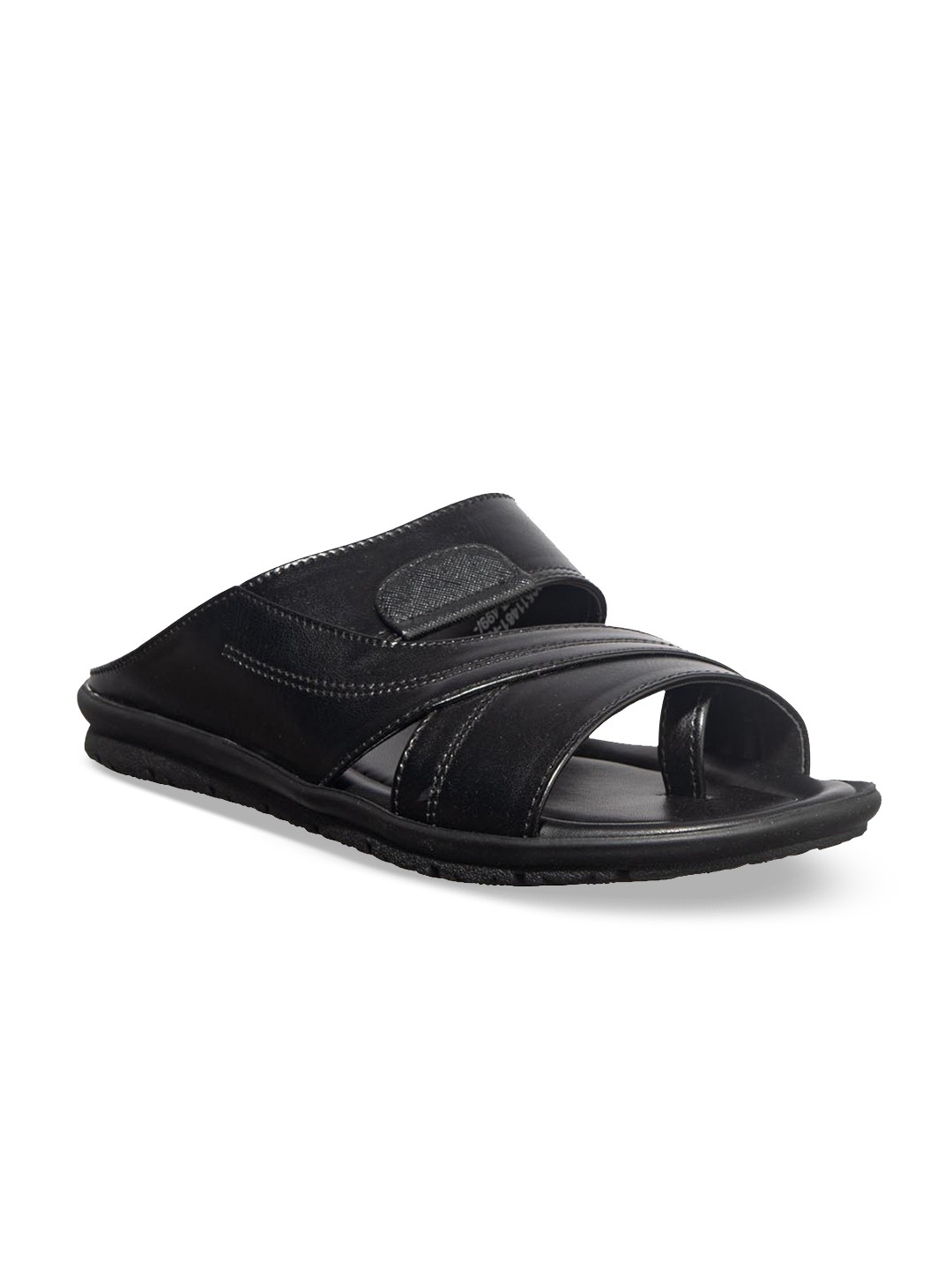 

Khadims Men Black Comfort Sandals