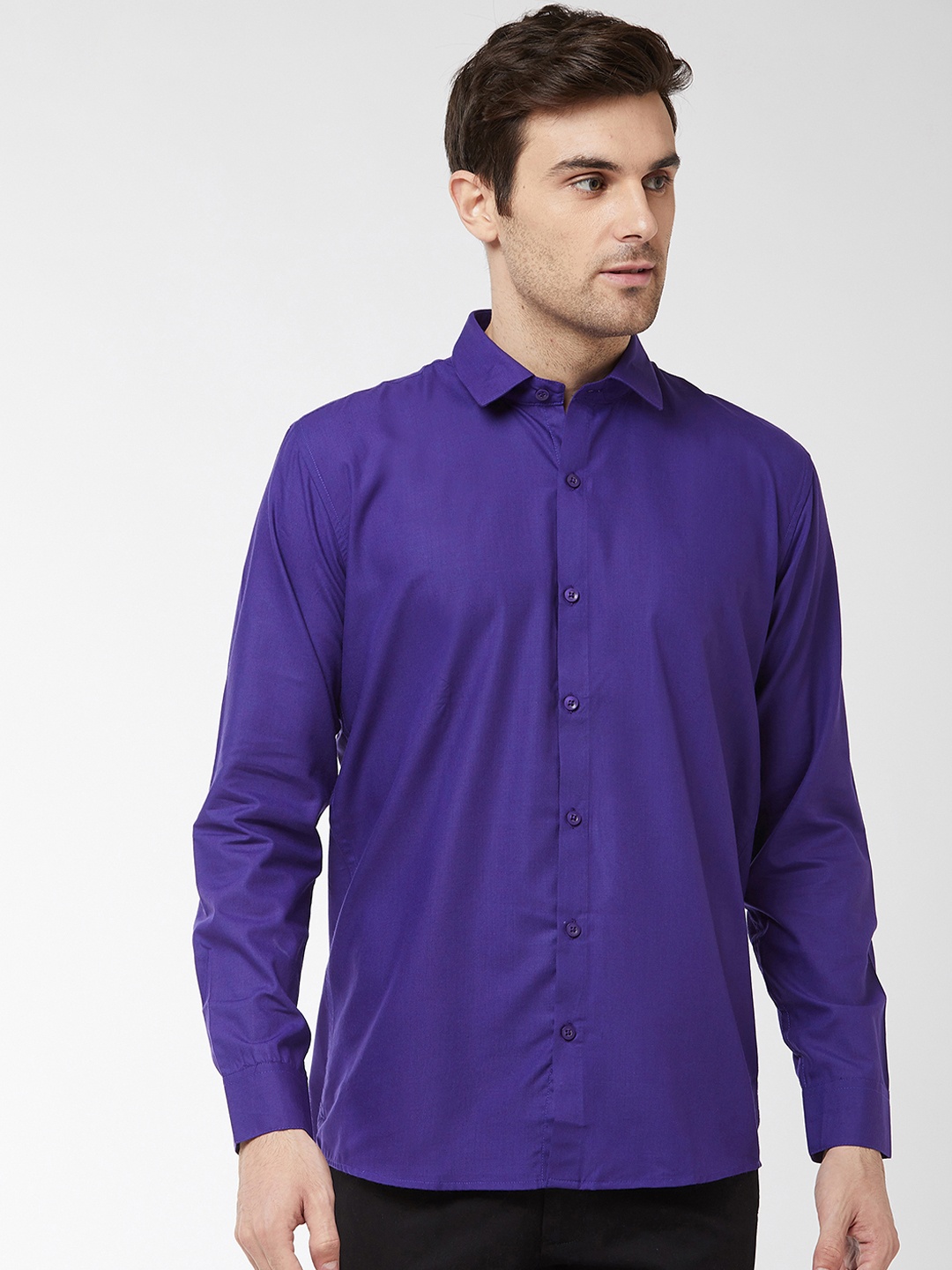 

SOJANYA Men Blue Classic Regular Fit Solid Casual Shirt