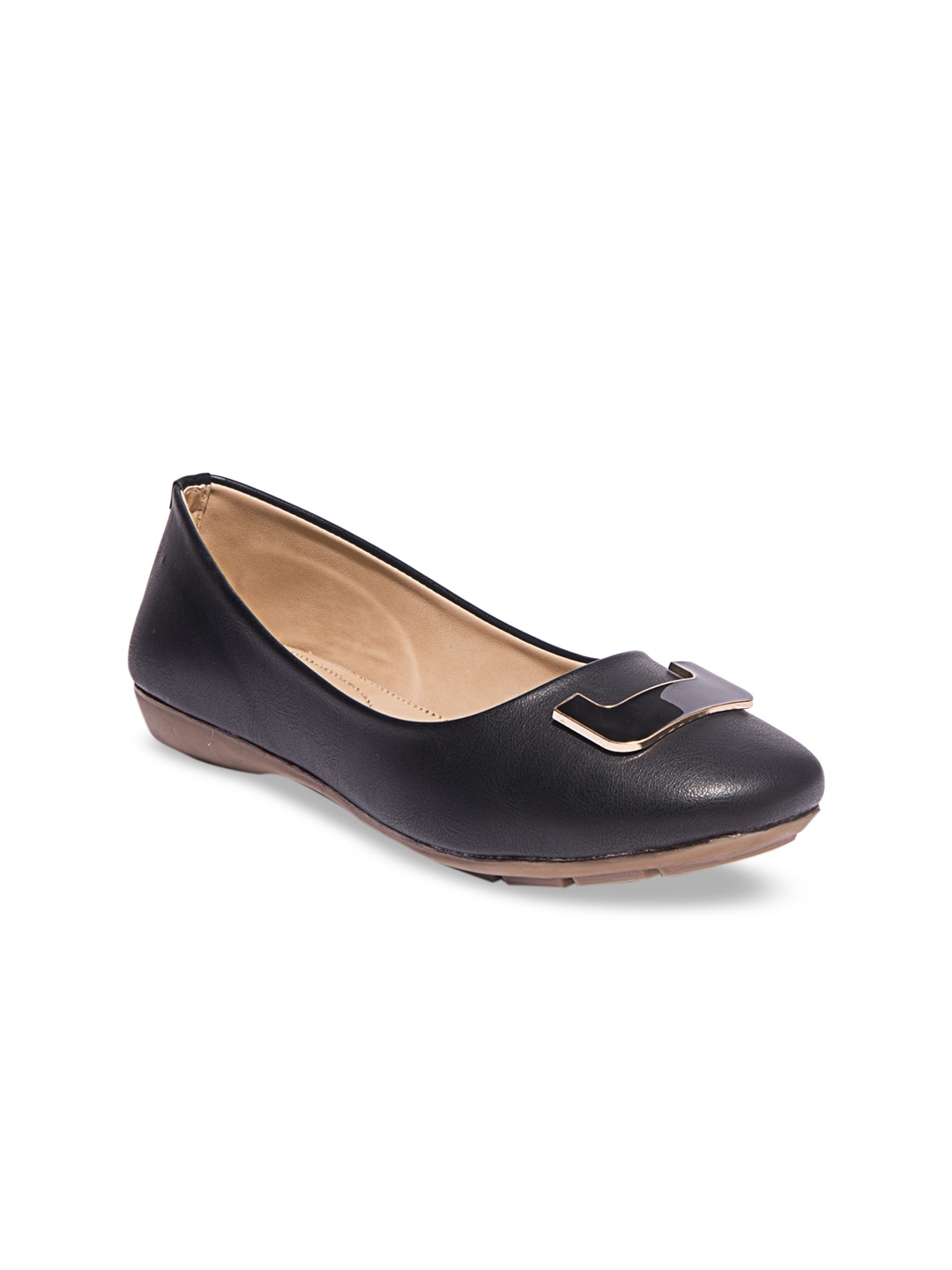 

Khadims Women Black Solid Ballerinas