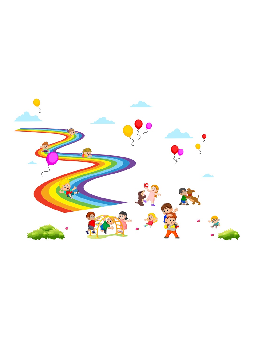 

rawpockets Multicoloured PVC Vinyl Wall Sticker, Multi