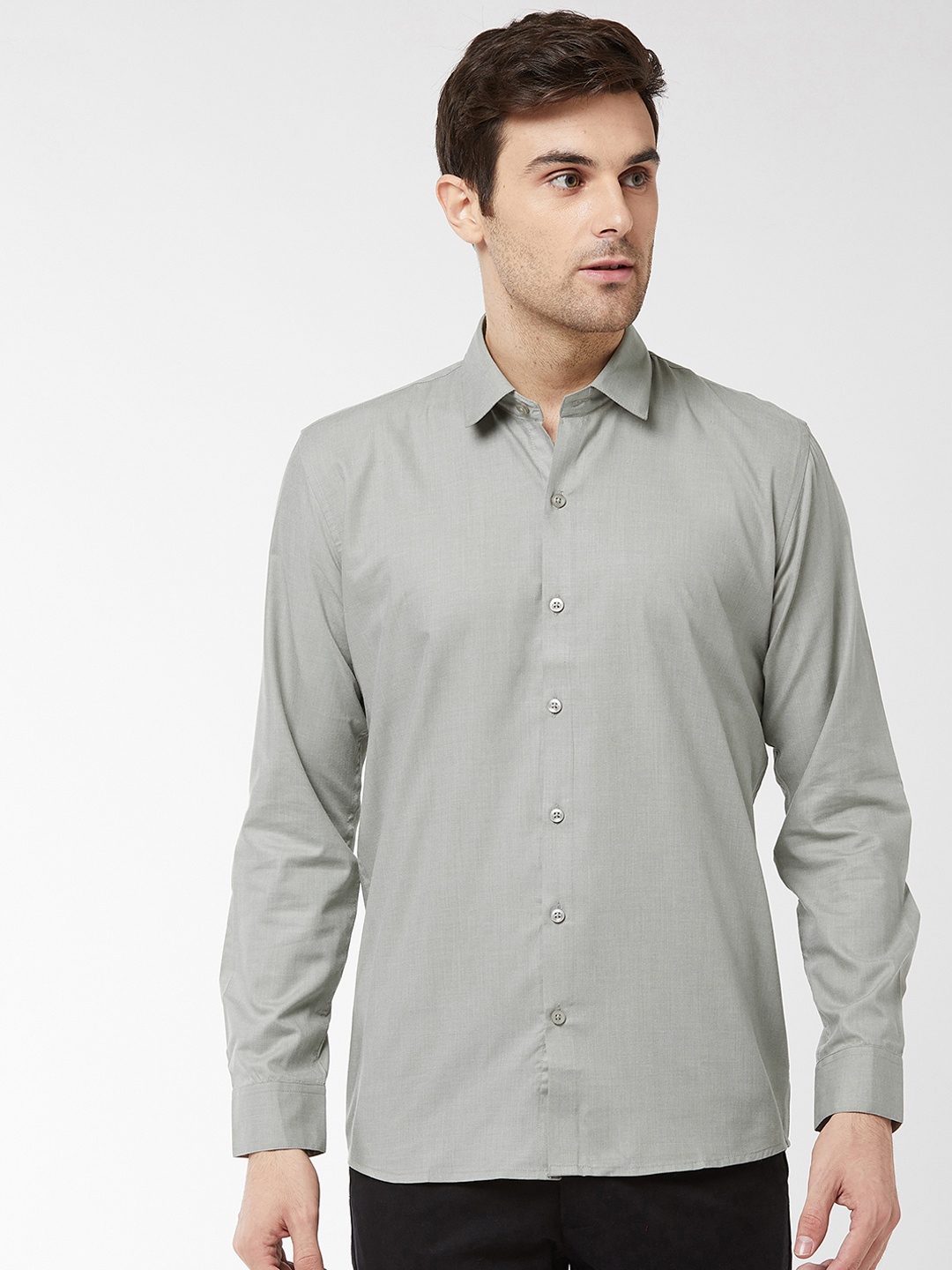

SOJANYA Men Green Classic Regular Fit Solid Casual Shirt