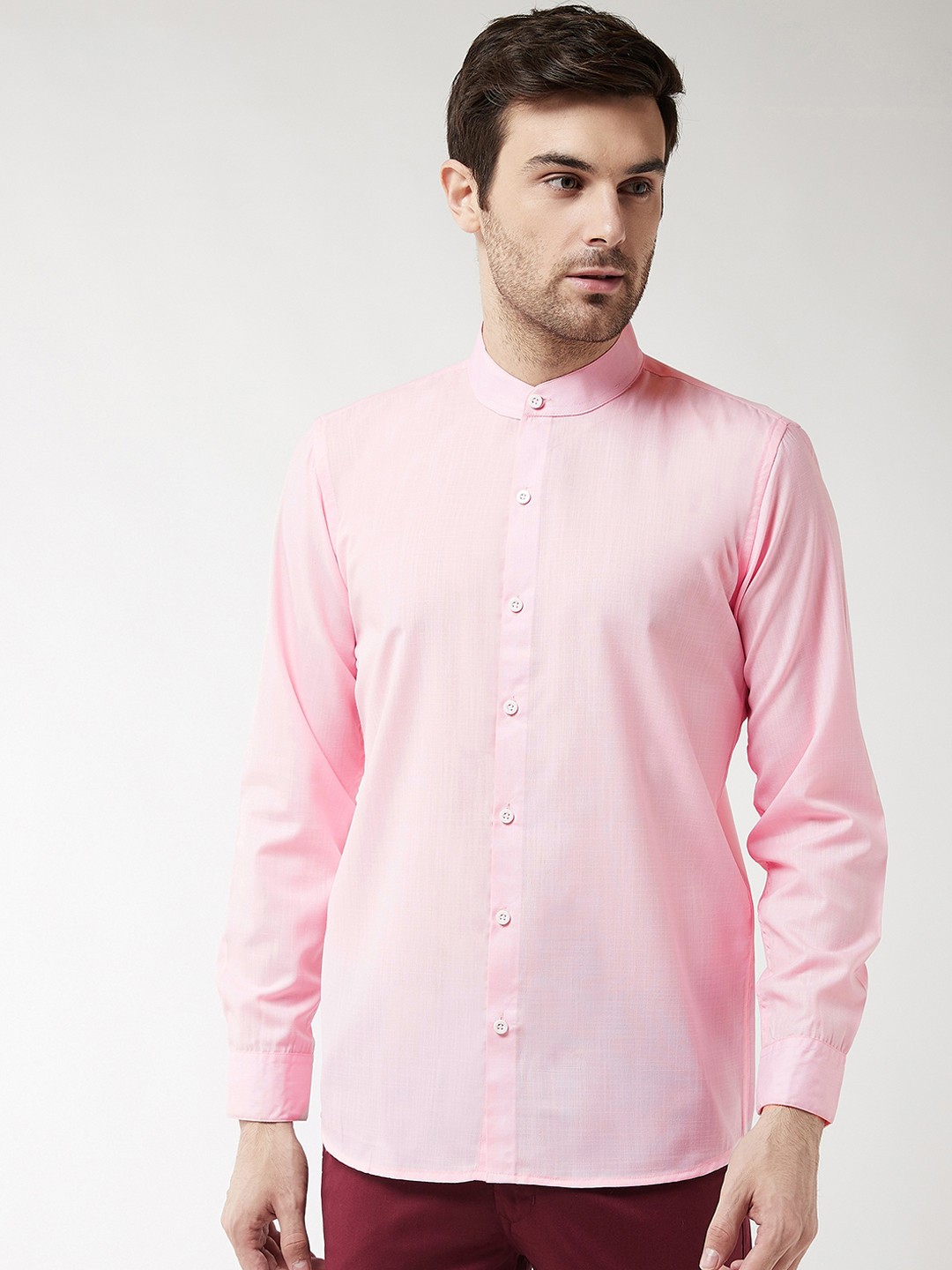 

SOJANYA Men Pink Classic Regular Fit Solid Casual Shirt