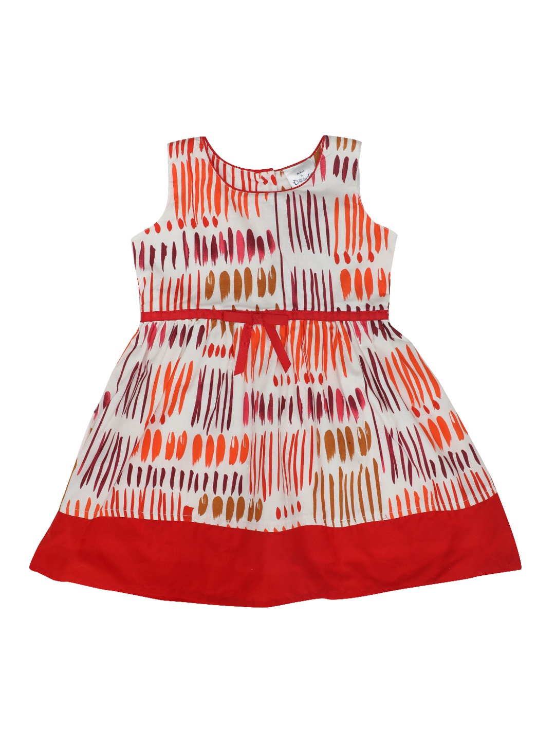 

Doodle Girls Red & White Printed Fit and Flare Dress