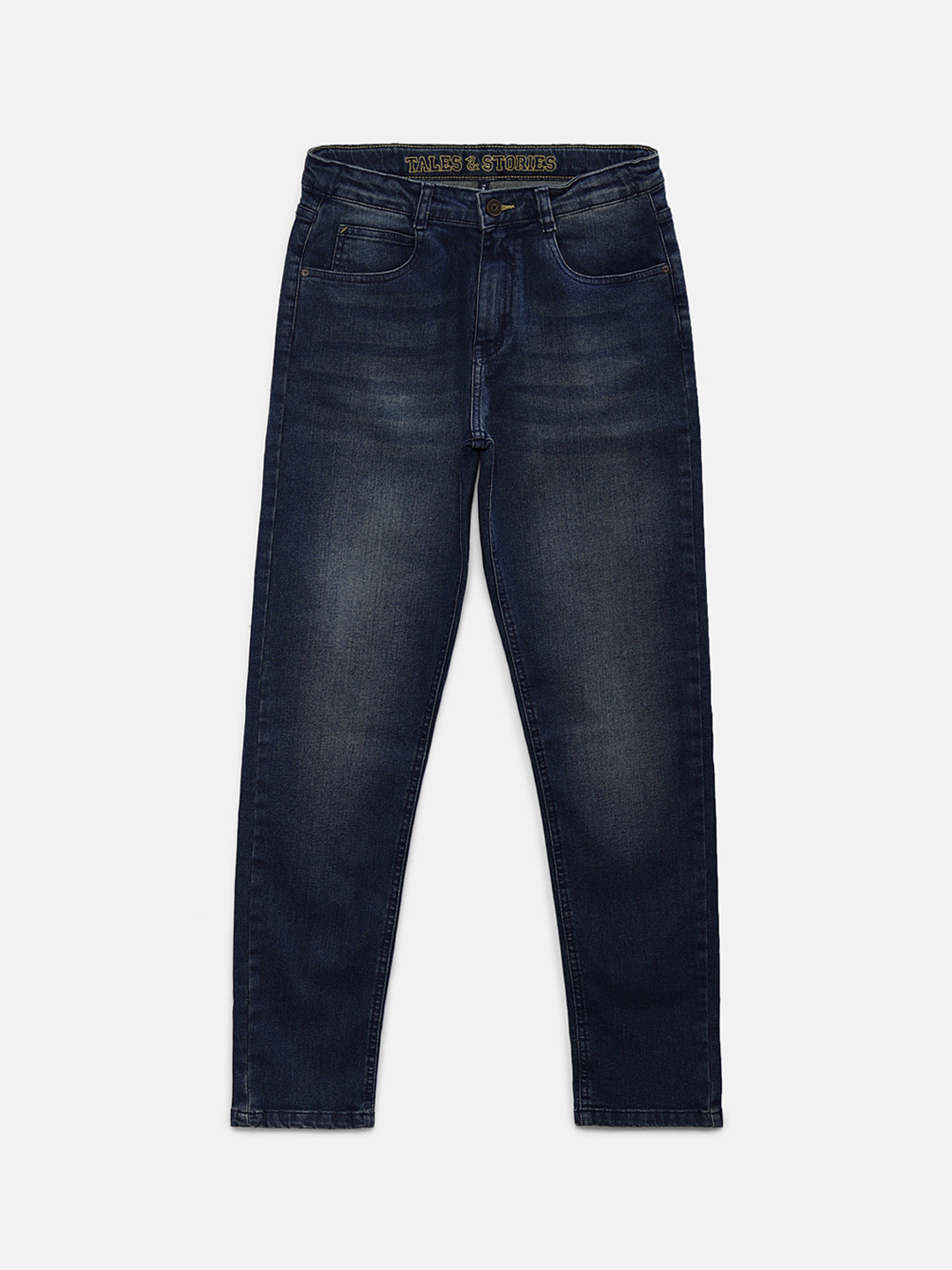 

TALES & STORIES Boys Navy Blue Regular Fit Mid-Rise Clean Look Jeans