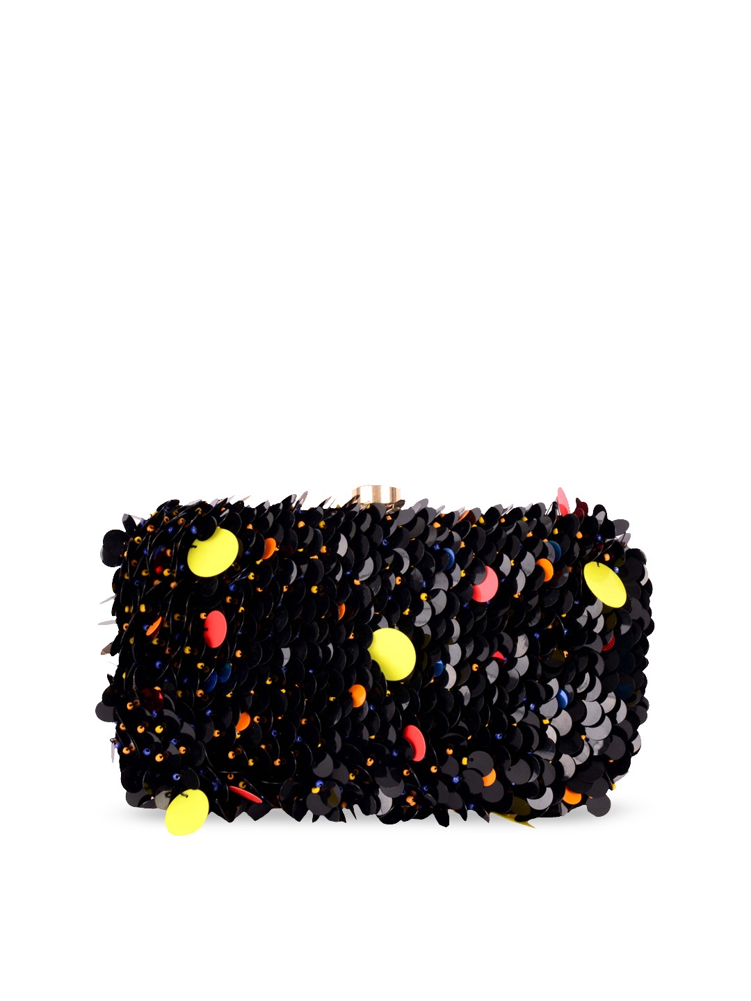 

REZZY Black Embellished Clutch