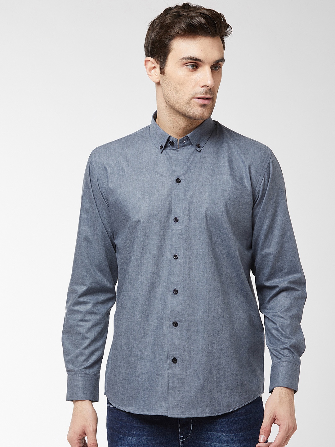 

SOJANYA Men Teal Classic Regular Fit Solid Casual Shirt