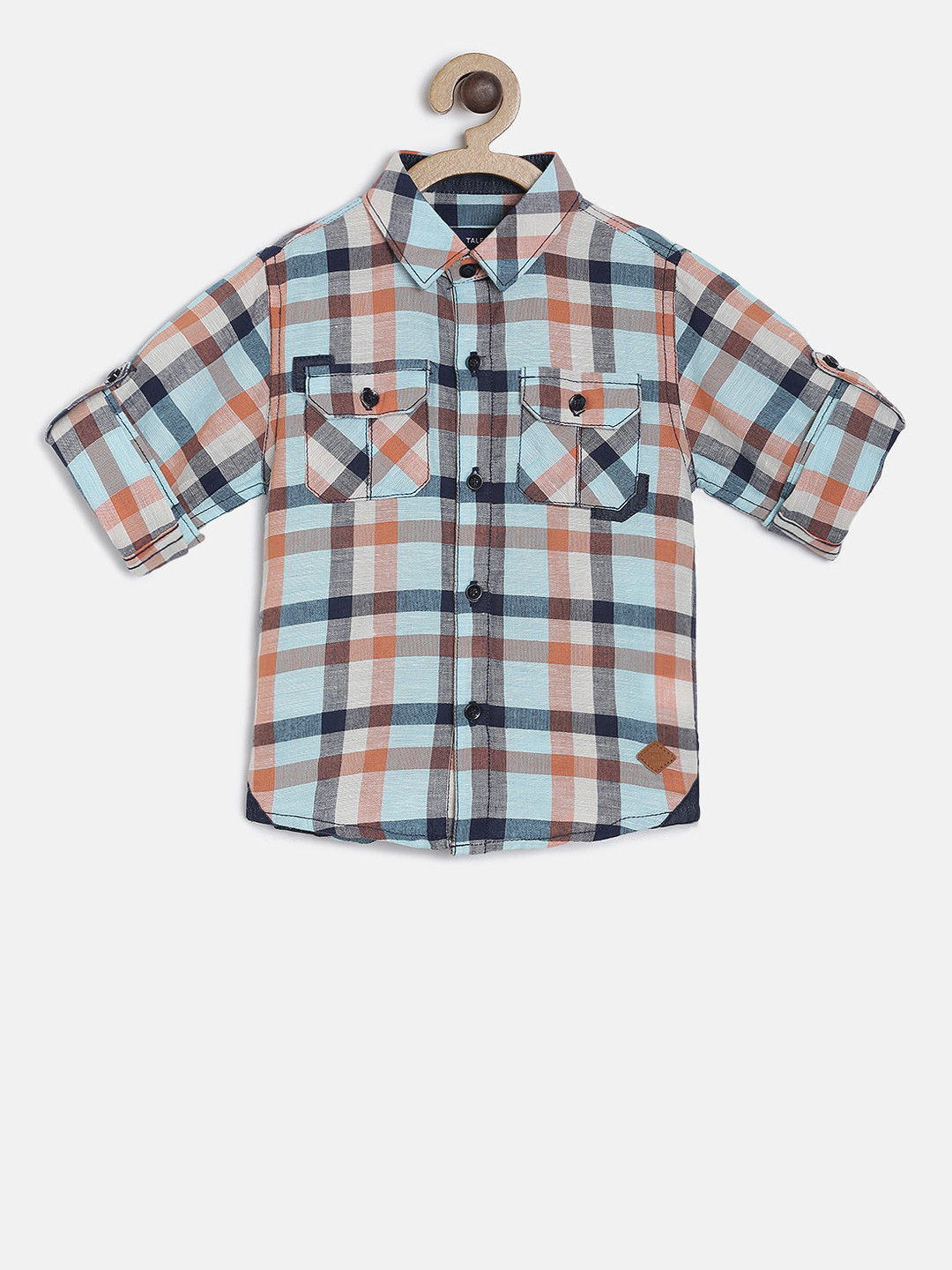 

TALES & STORIES Boys Multicoloured Regular Fit Checked Casual Shirt, Multi