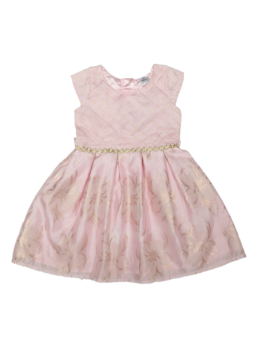 

Doodle Girls Pink Printed Fit and Flare Dress
