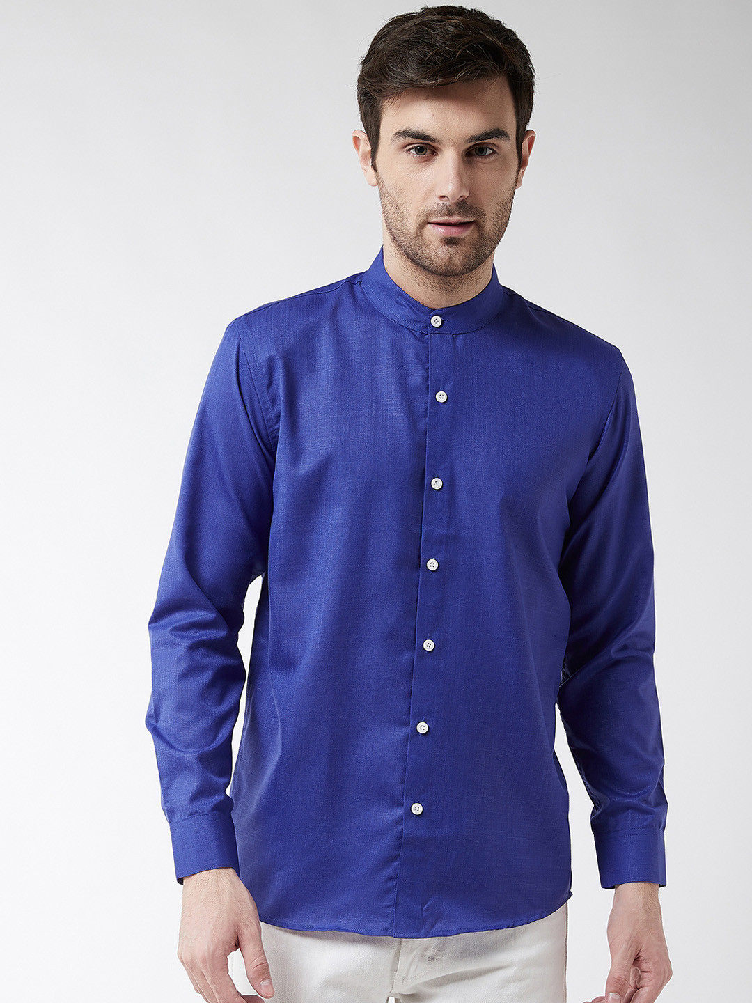 

SOJANYA Men Blue Classic Regular Fit Solid Casual Shirt