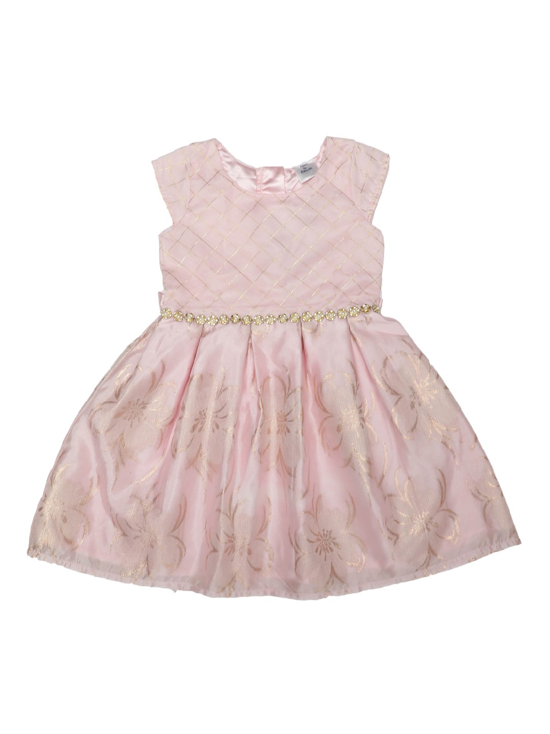 

Doodle Girls Pink Printed Fit and Flare Dress