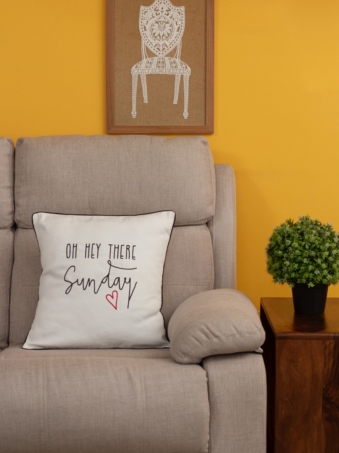 

BandBox White Set of Single Solid Square Cushion Covers