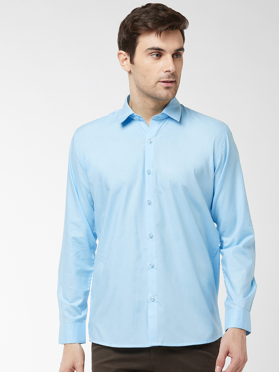 

SOJANYA Men Blue Classic Regular Fit Solid Casual Shirt