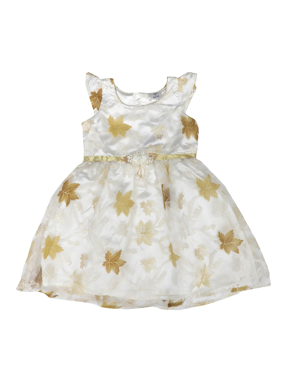 

Doodle Girls Off-White Printed Fit and Flare Dress