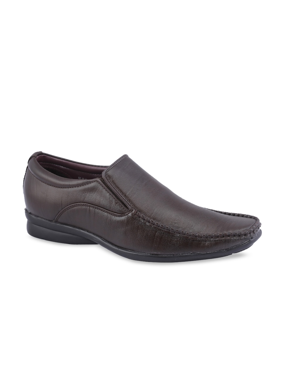 

Khadims Men Brown Solid Formal Slip-Ons