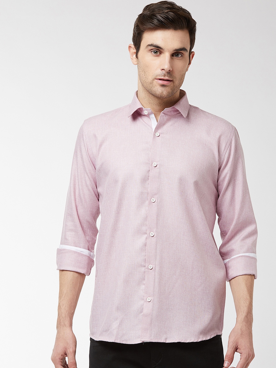 

SOJANYA Men Mauve Classic Regular Fit Solid Casual Shirt