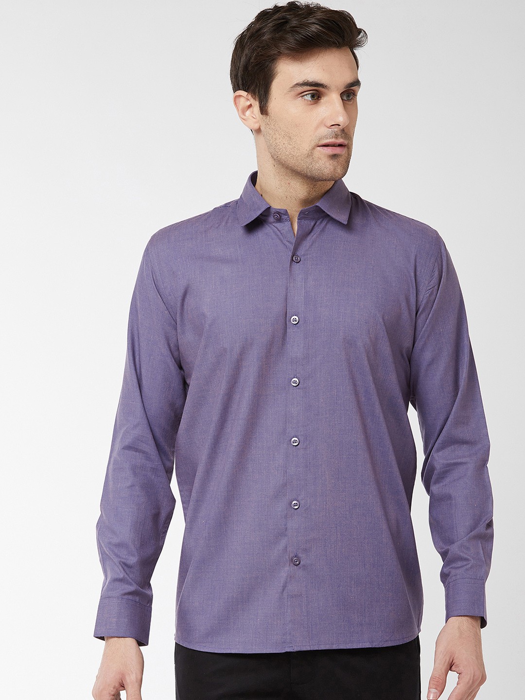 

SOJANYA Men Purple Classic Regular Fit Solid Casual Shirt