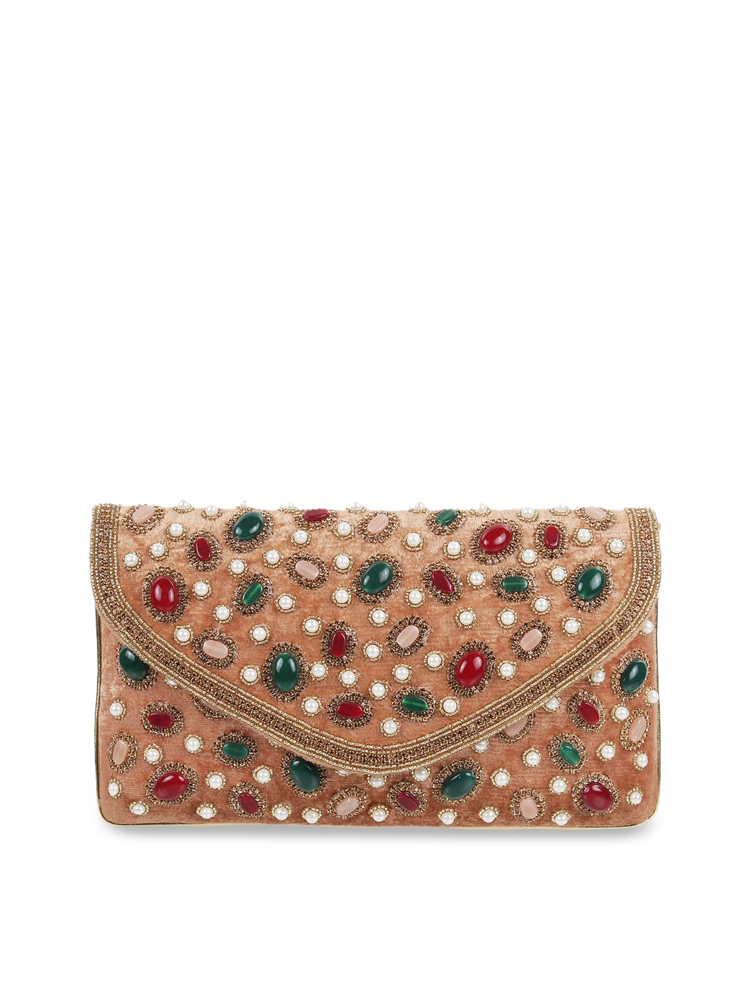 

Metro Gold-Toned Embellished Envelope Clutch