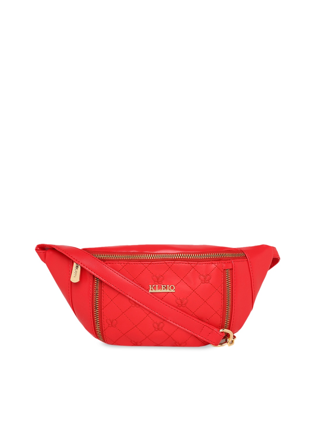 

KLEIO Quilted Sling Waist Bag, Red