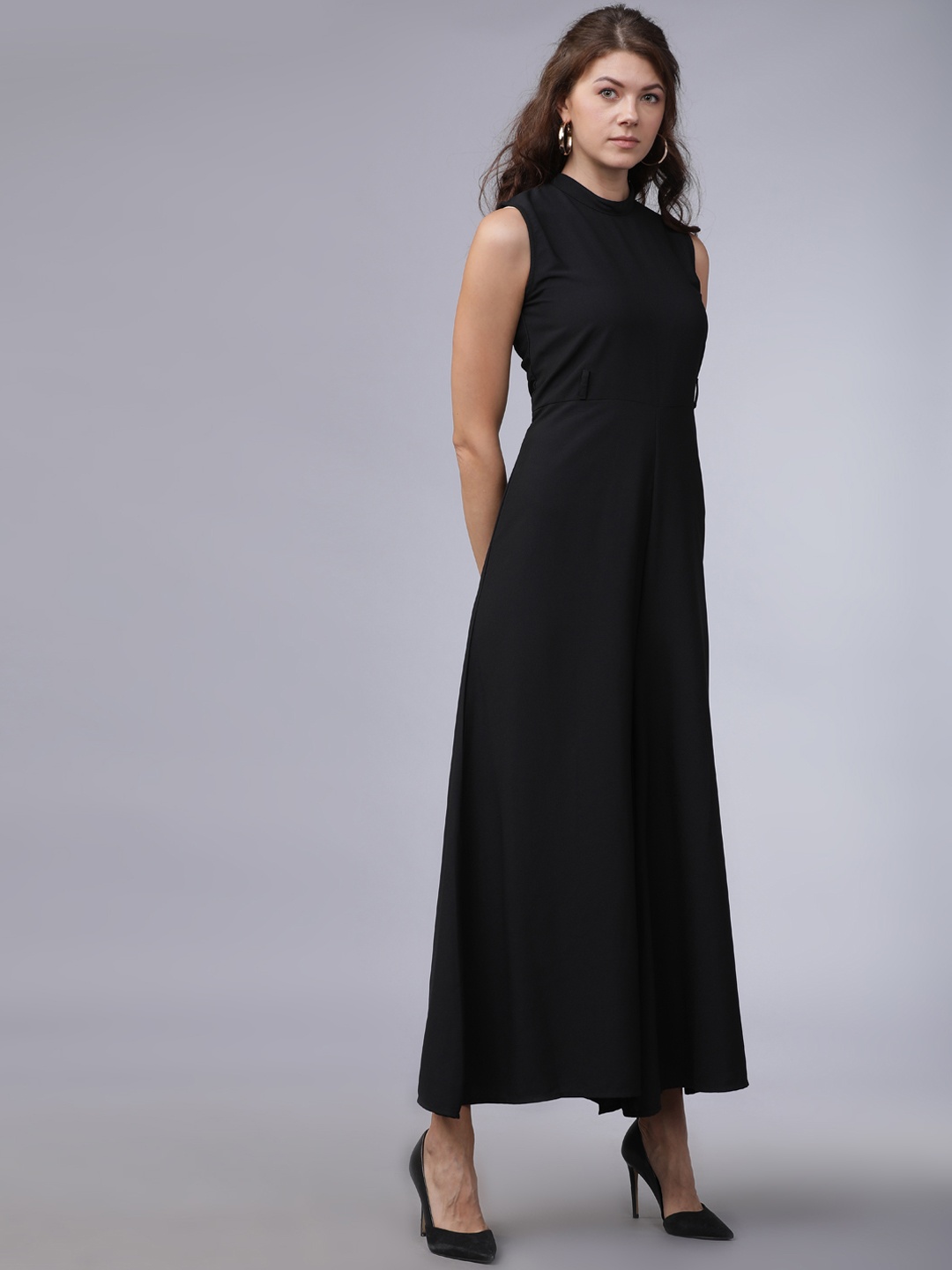 

CHIC BY TOKYO TALKIES Women Black Solid Basic Jumpsuit