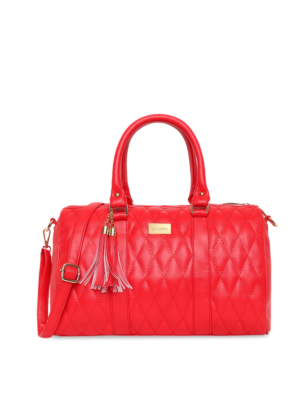 

KLEIO Quilted Tassel Detailed Spacious Handbag, Red