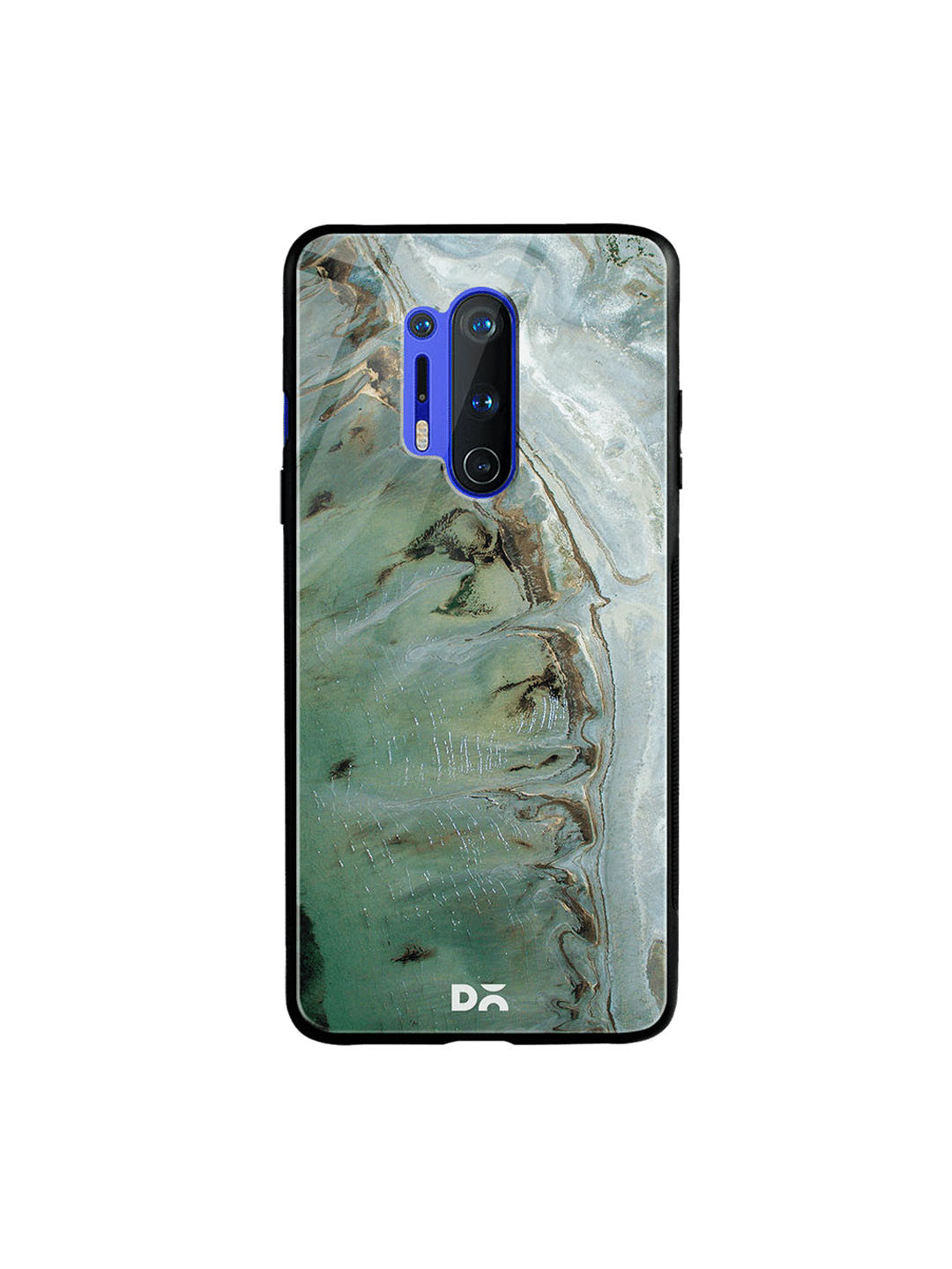 

DailyObjects Sea Green & Brown Beach Marble OnePlus 8 Pro Glass Case