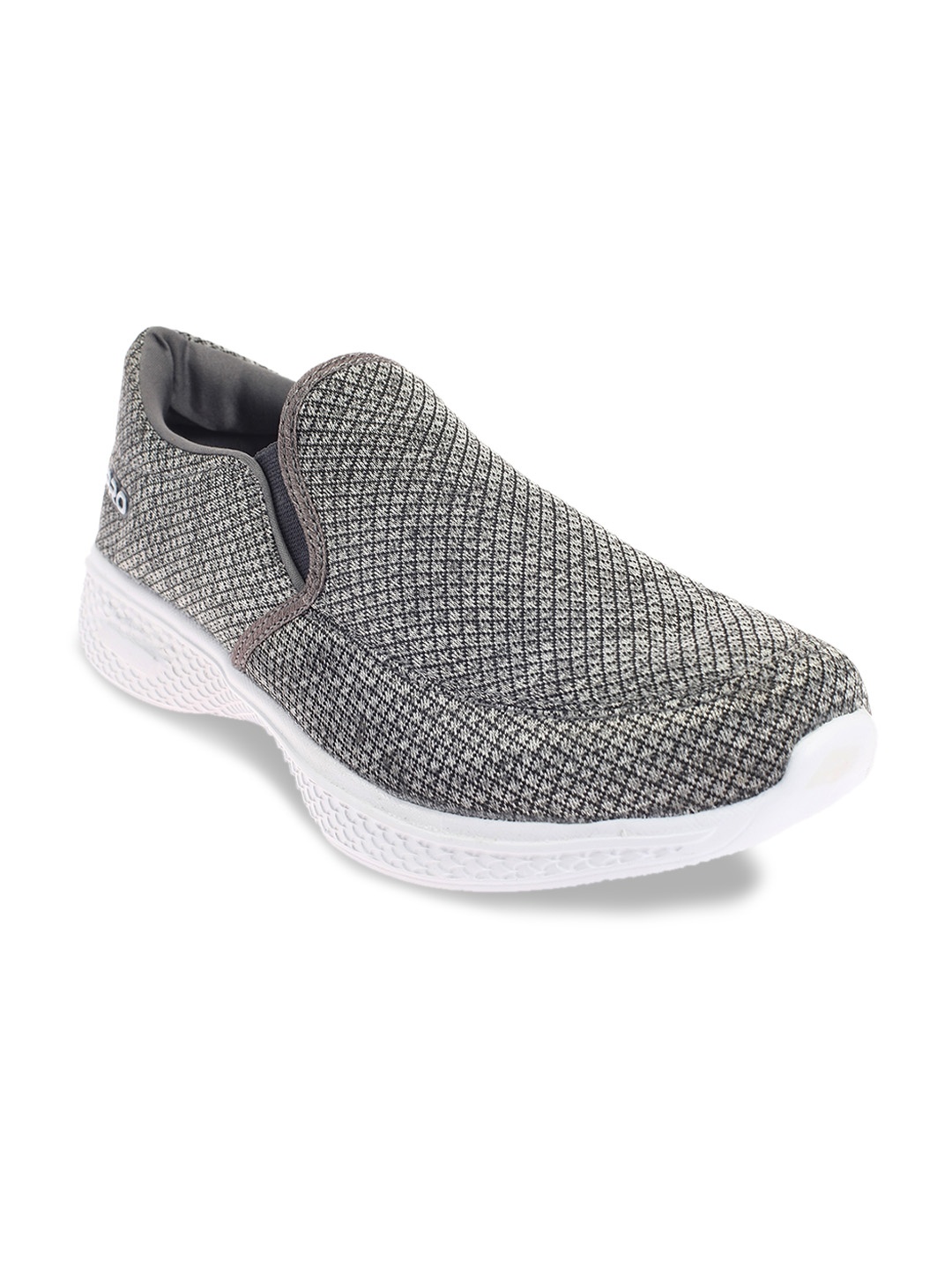 

Khadims Men Grey Woven Design Slip-On Sneakers
