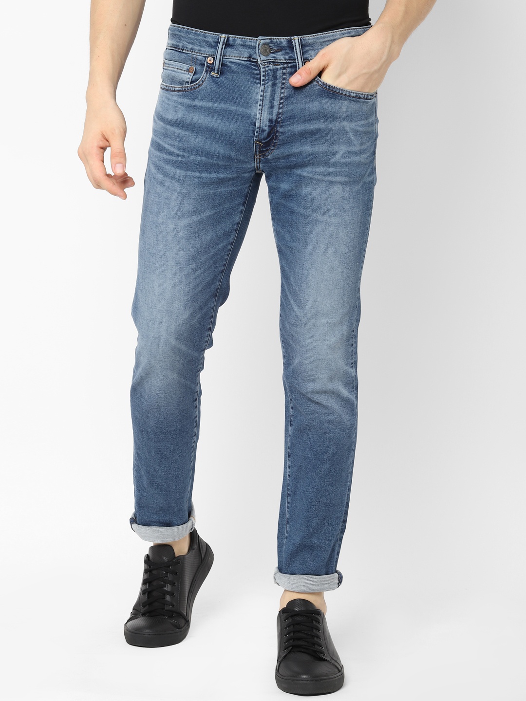 

AMERICAN EAGLE OUTFITTERS Men Blue Slim Fit Mid-Rise Clean Look Jeans