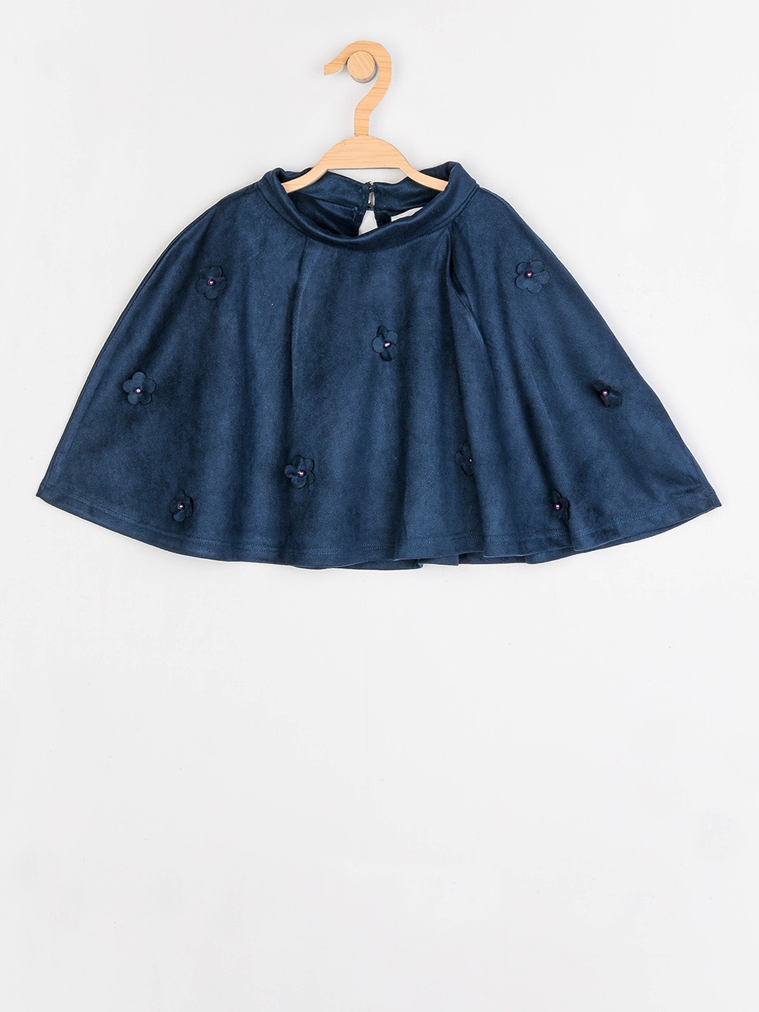 Peppermint Girls Blue Printed Cape Top