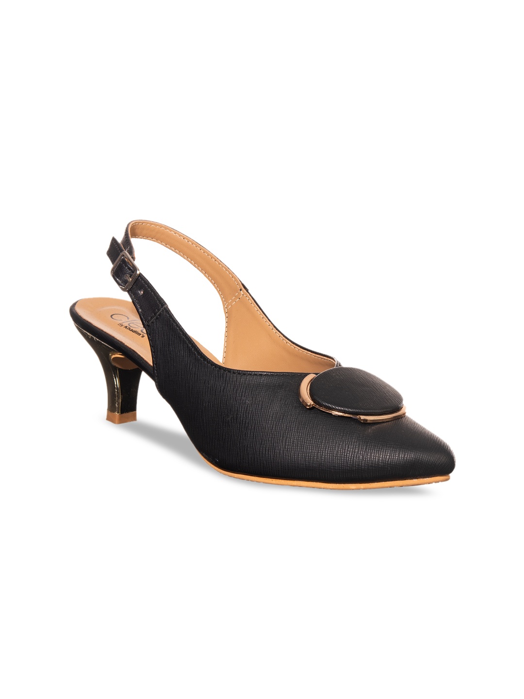 

Khadims Women Black Solid Pumps