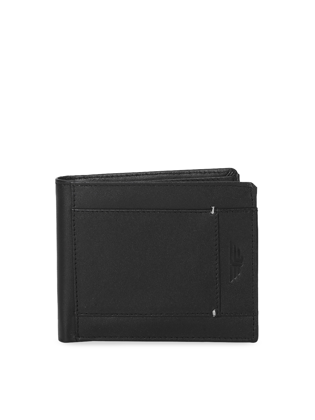 

Red Tape Men Black Solid Leather Two Fold Wallet