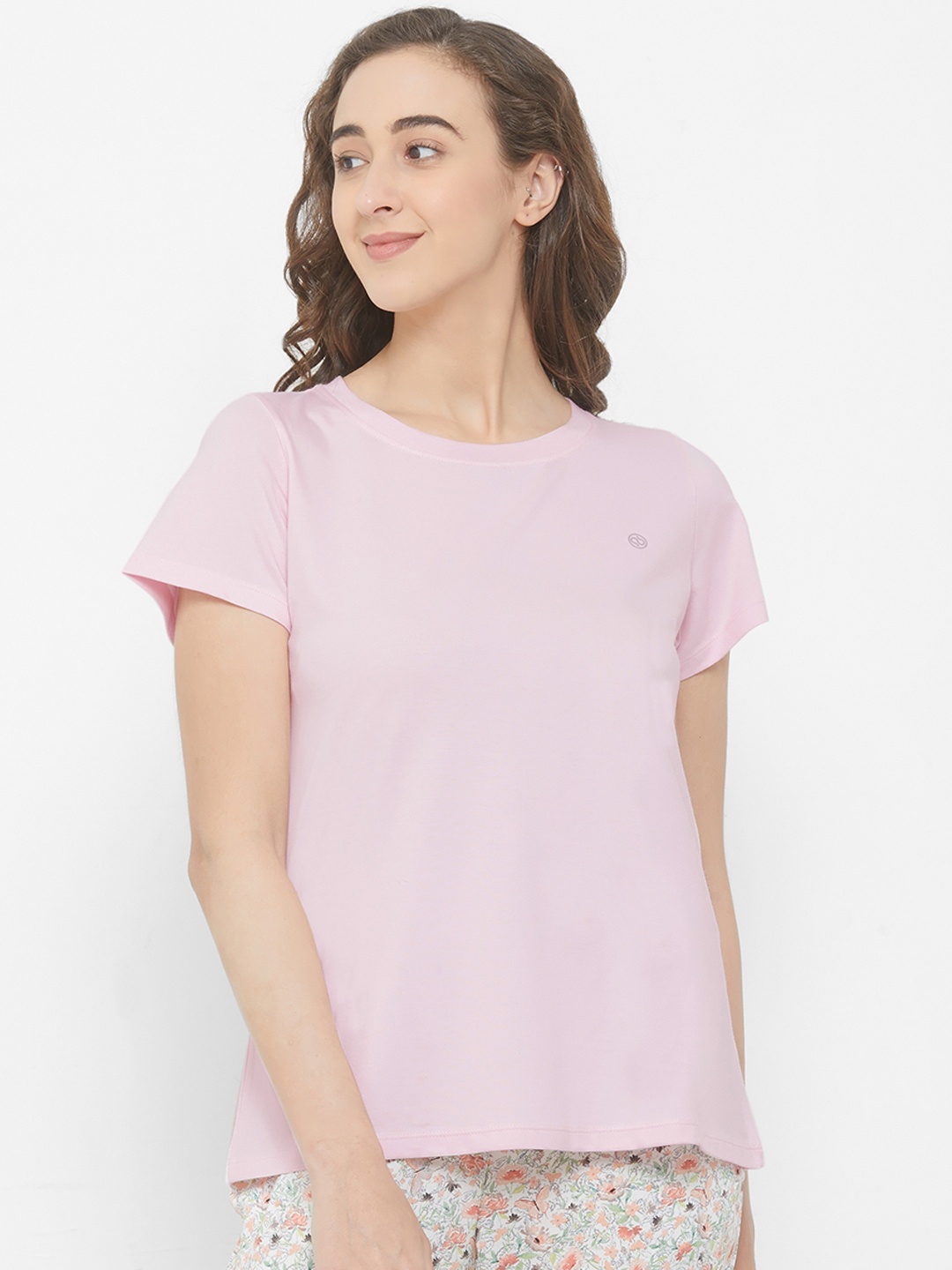 

Soie Women Pink Solid Lounge T-Shirt