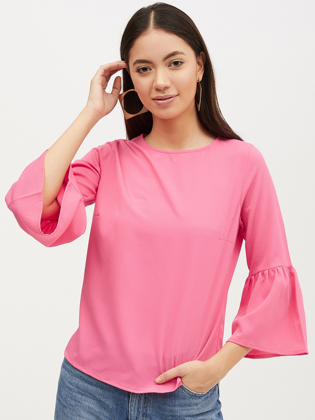 Harpa Women Pink Solid Top