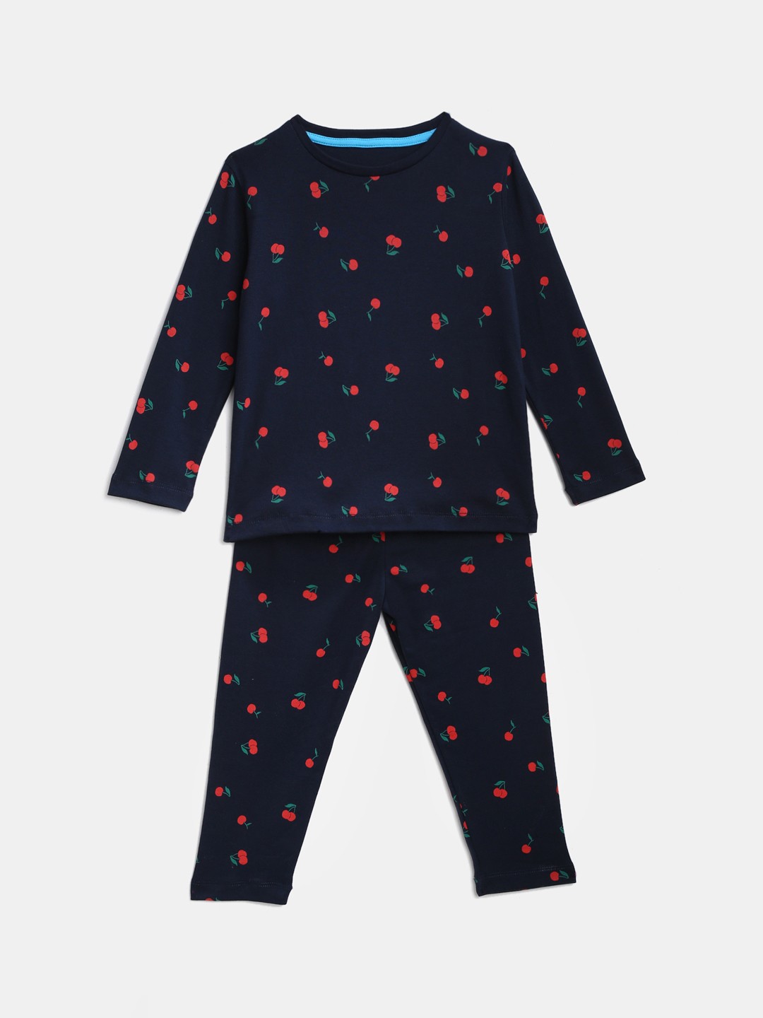 KIDSCRAFT Boys Navy Blue & Red Printed Night suit