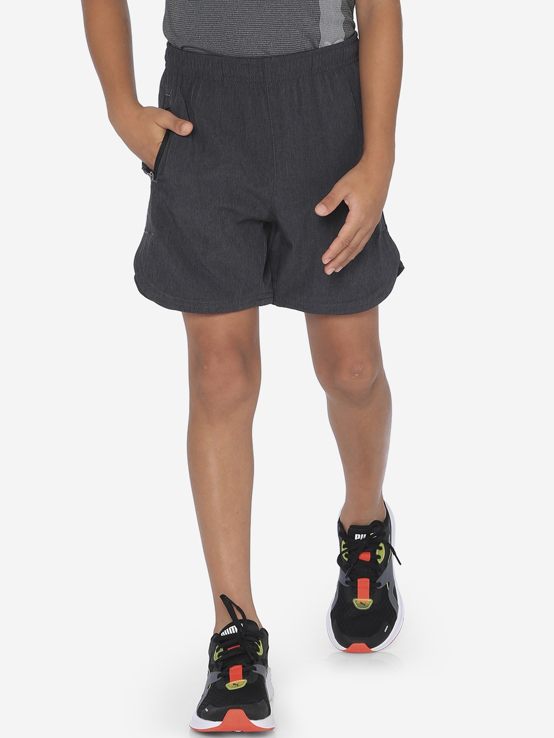 

Puma Boys Grey Solid Regular Fit Sports VK Active Shorts B