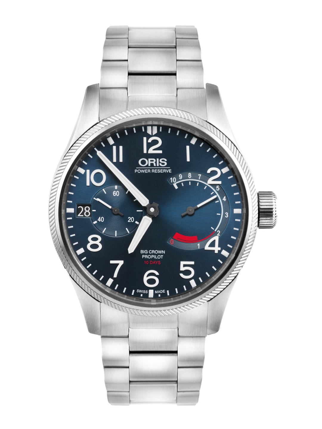

Oris Men Blue Big Crown Calibre 111 Aviation Analogue Watch 01 111 7711 4165-SET 8 22 19