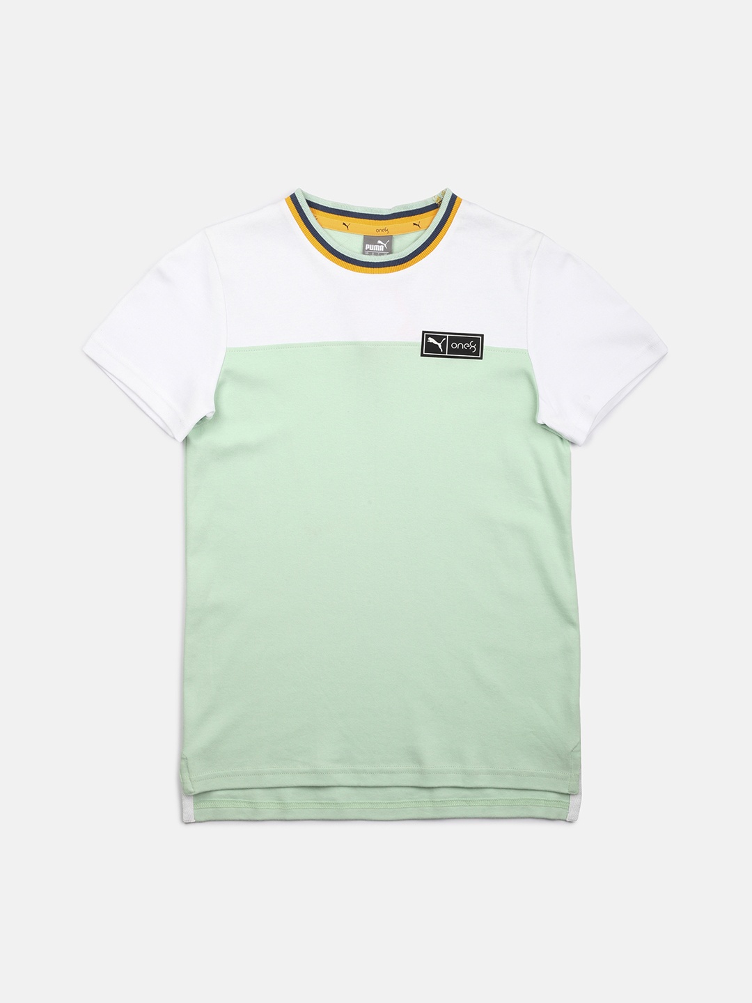 

Puma Boys Green Colourblocked Round Neck T-shirt