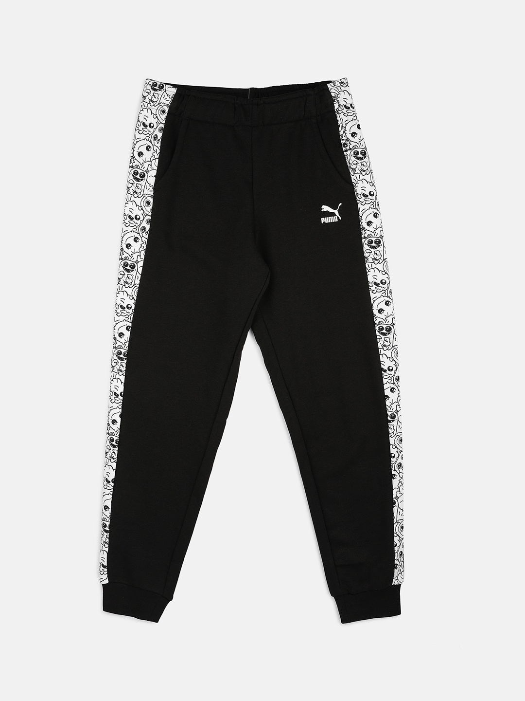 

Puma Kids Black & White Solid Slim-Fit Monster Joggers