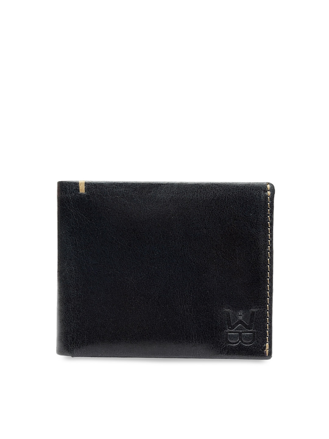 

WELBAWT Men Black Solid Two Fold Wallet